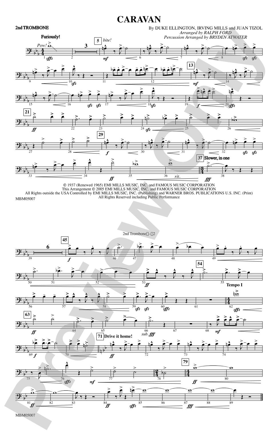 Caravan: 2nd Trombone