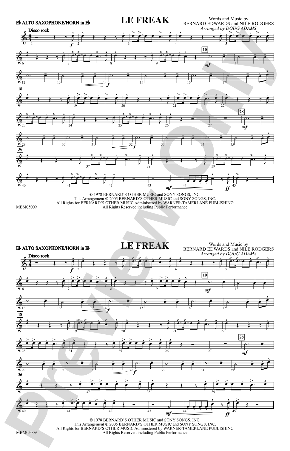 Le Freak: E-flat Alto Saxophone