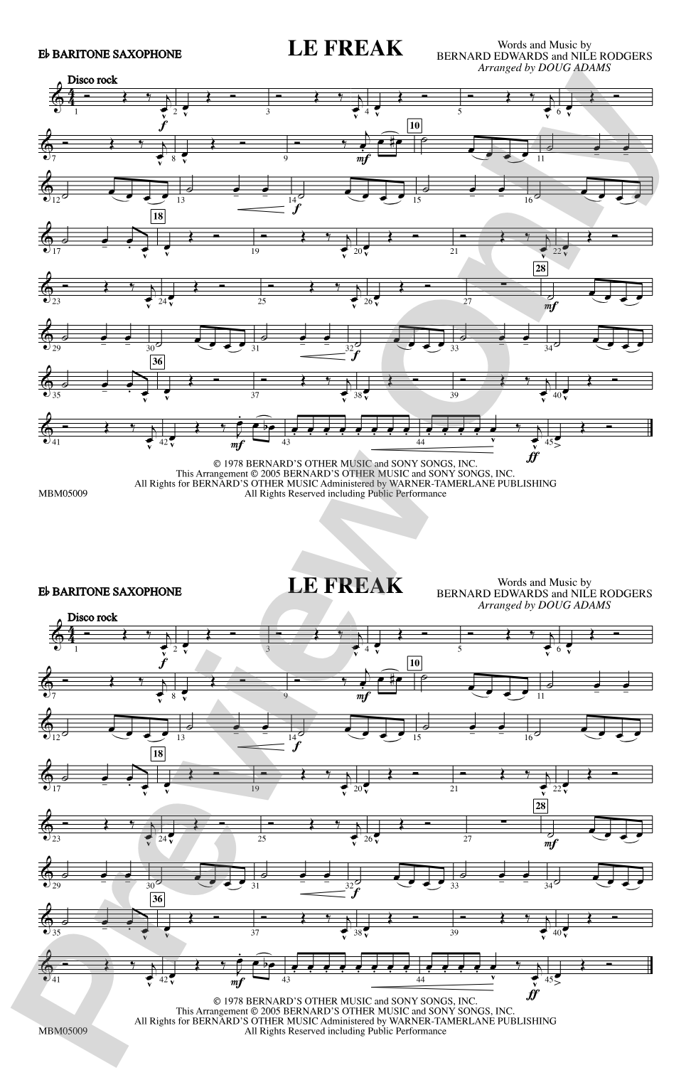 Le Freak: E-flat Baritone Saxophone