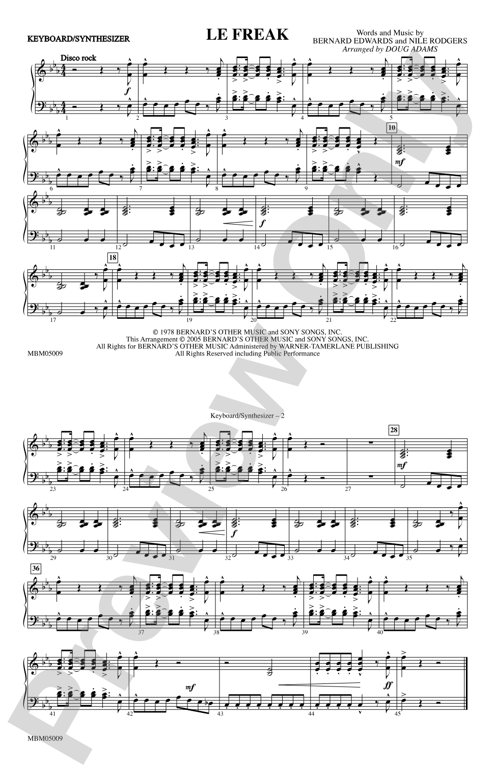 Le Freak: Keyboard/Synthesizer