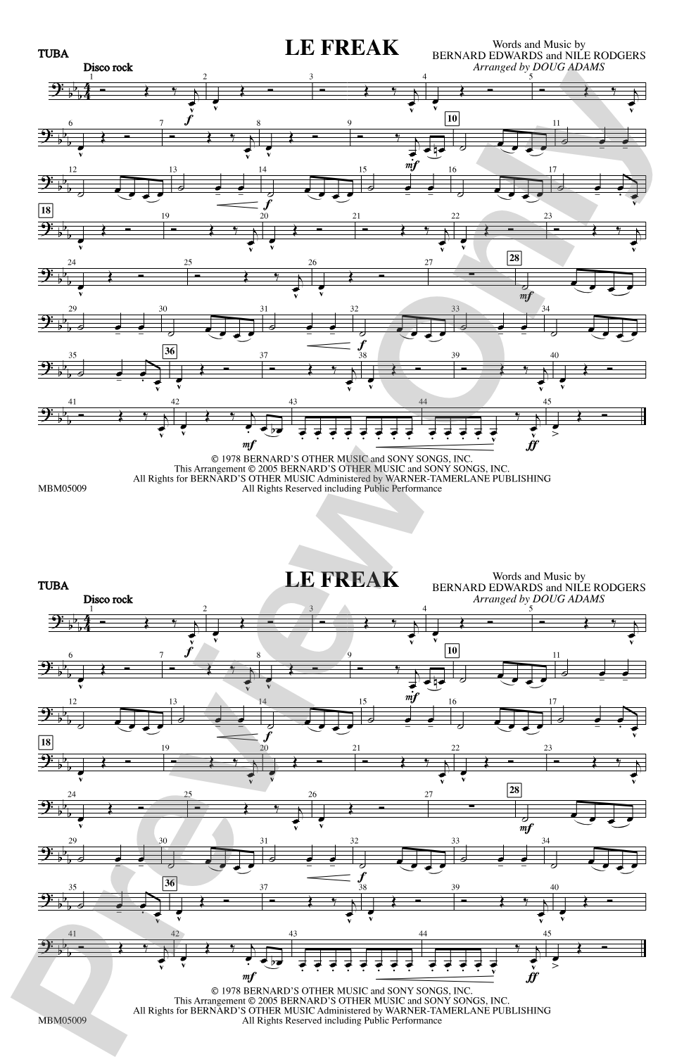 Le Freak: Tuba