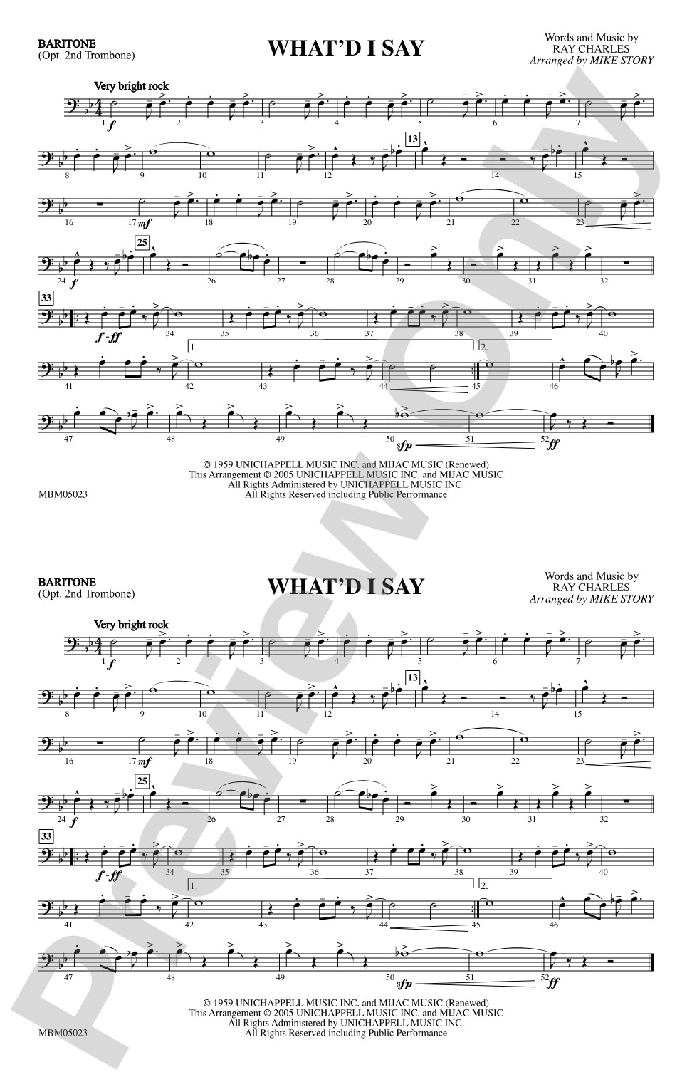What'd I Say: Baritone B.C.