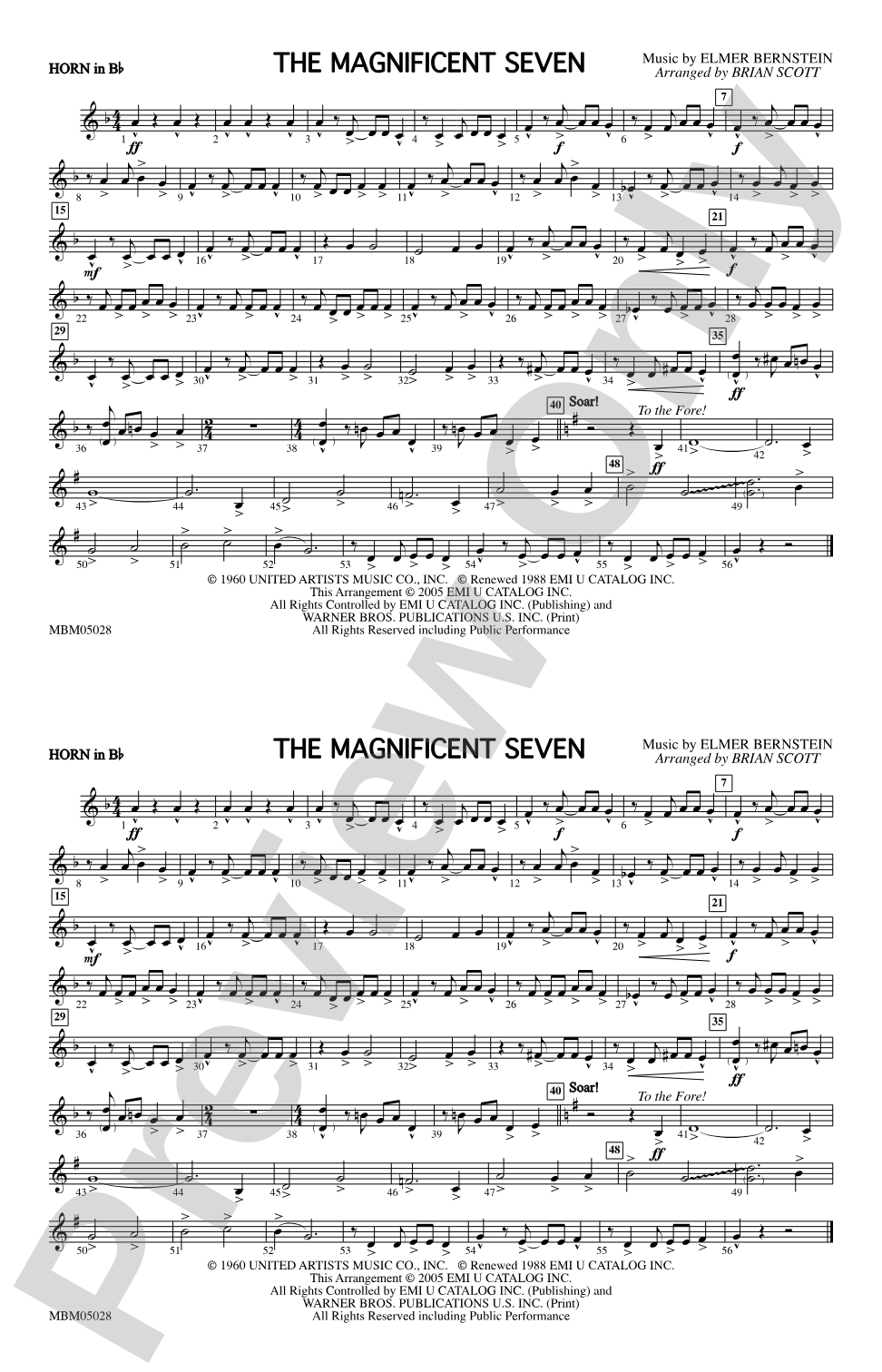 The Magnificent Seven: Horn in B flat