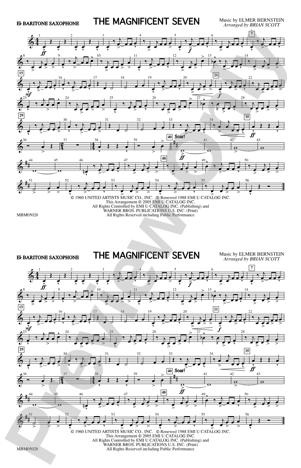 The Magnificent Seven: E-flat Baritone Saxophone