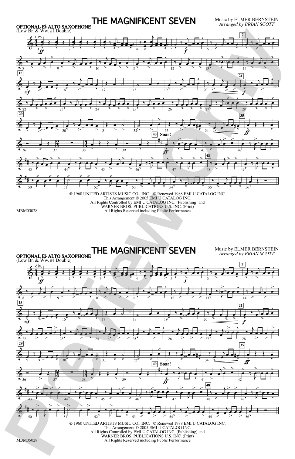 The Magnificent Seven: Optional Alto Sax