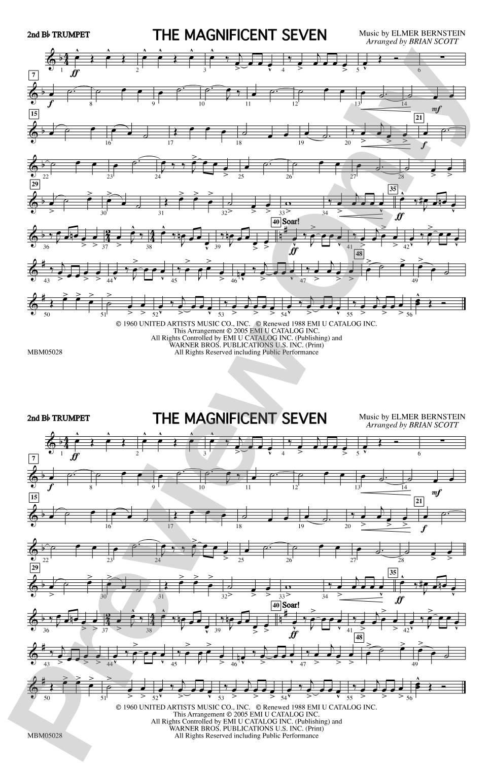 The Magnificent Seven: 2nd B-flat Trumpet