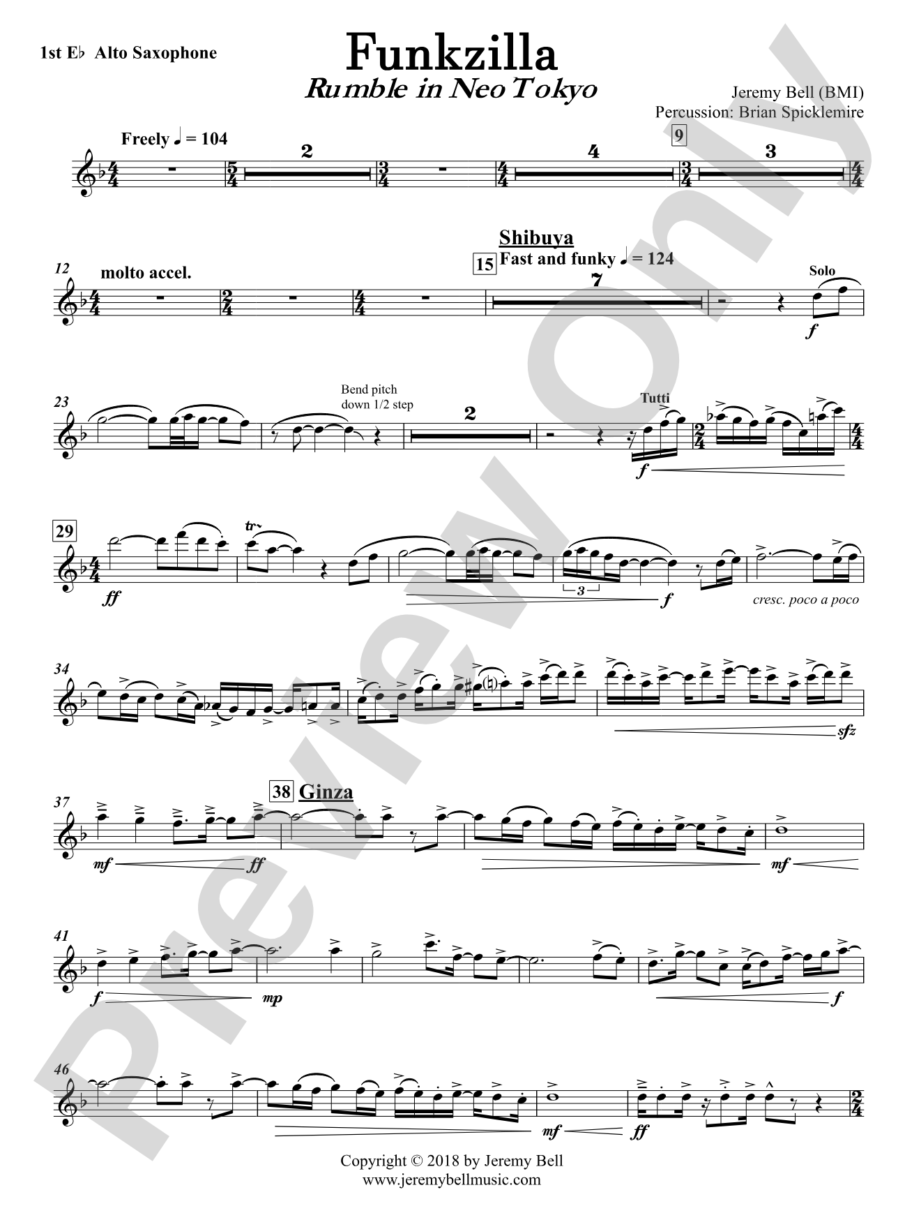 Funkzilla: Rumble in Neo Tokyo: 1st E-flat Alto Saxophone