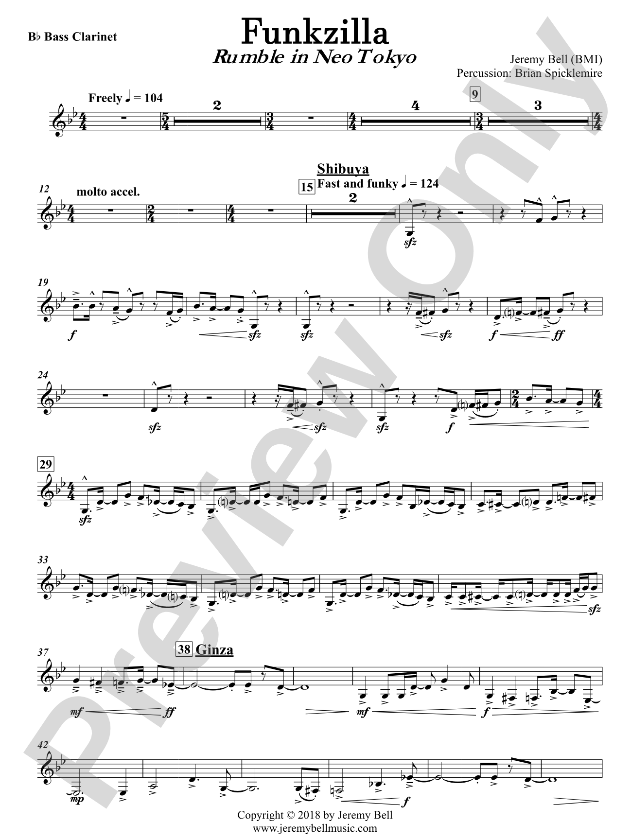 Funkzilla: Rumble in Neo Tokyo: B-flat Bass Clarinet