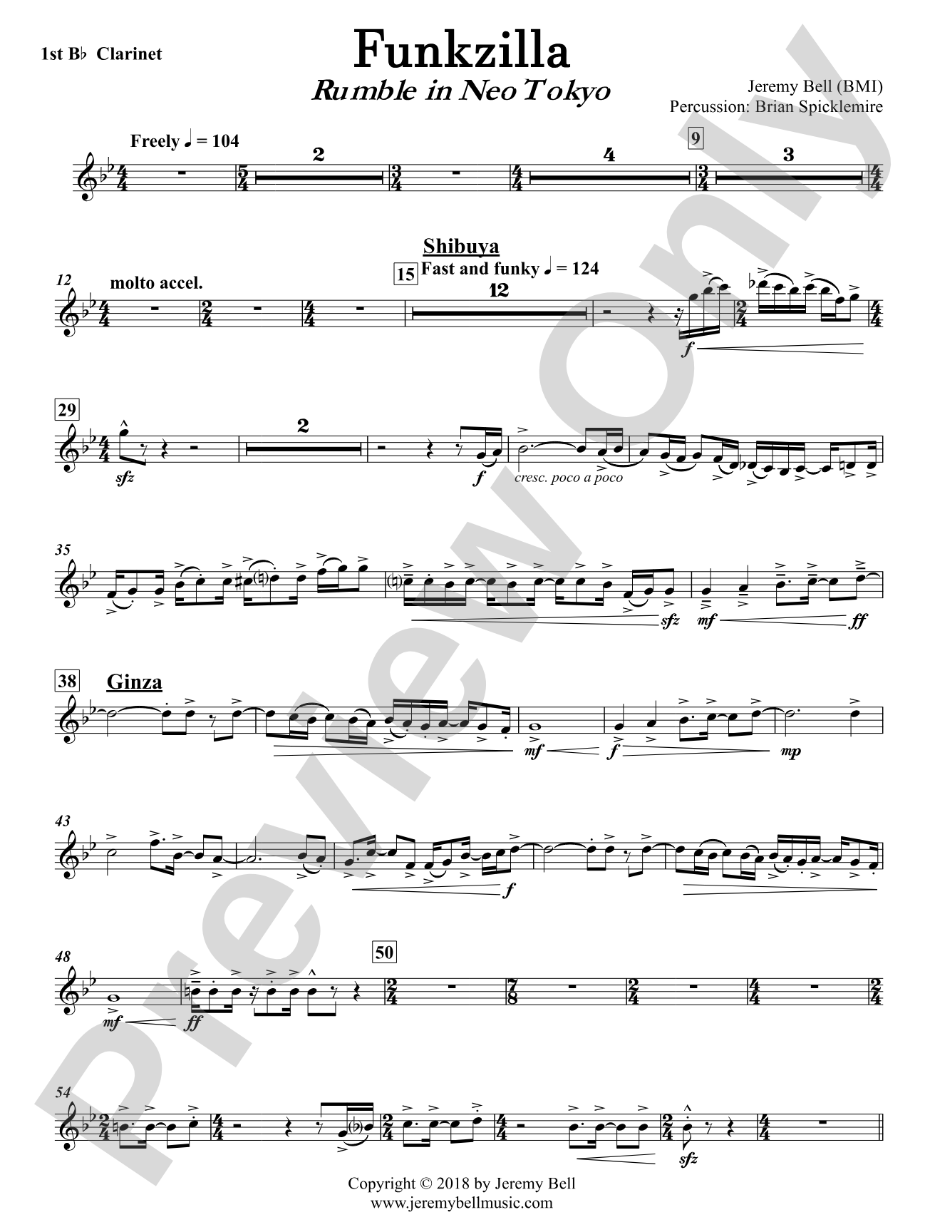 Funkzilla: Rumble in Neo Tokyo: 1st B-flat Clarinet