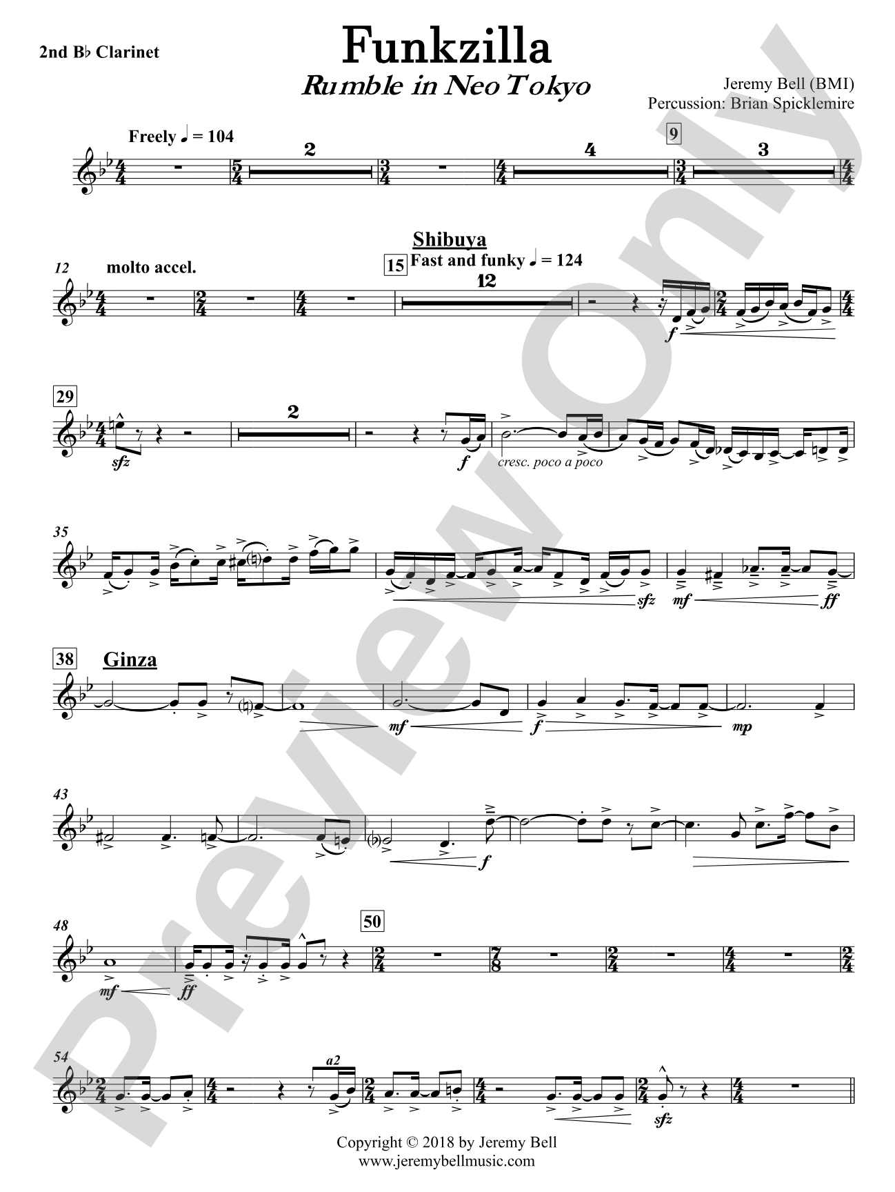 Funkzilla: Rumble in Neo Tokyo: 2nd B-flat Clarinet