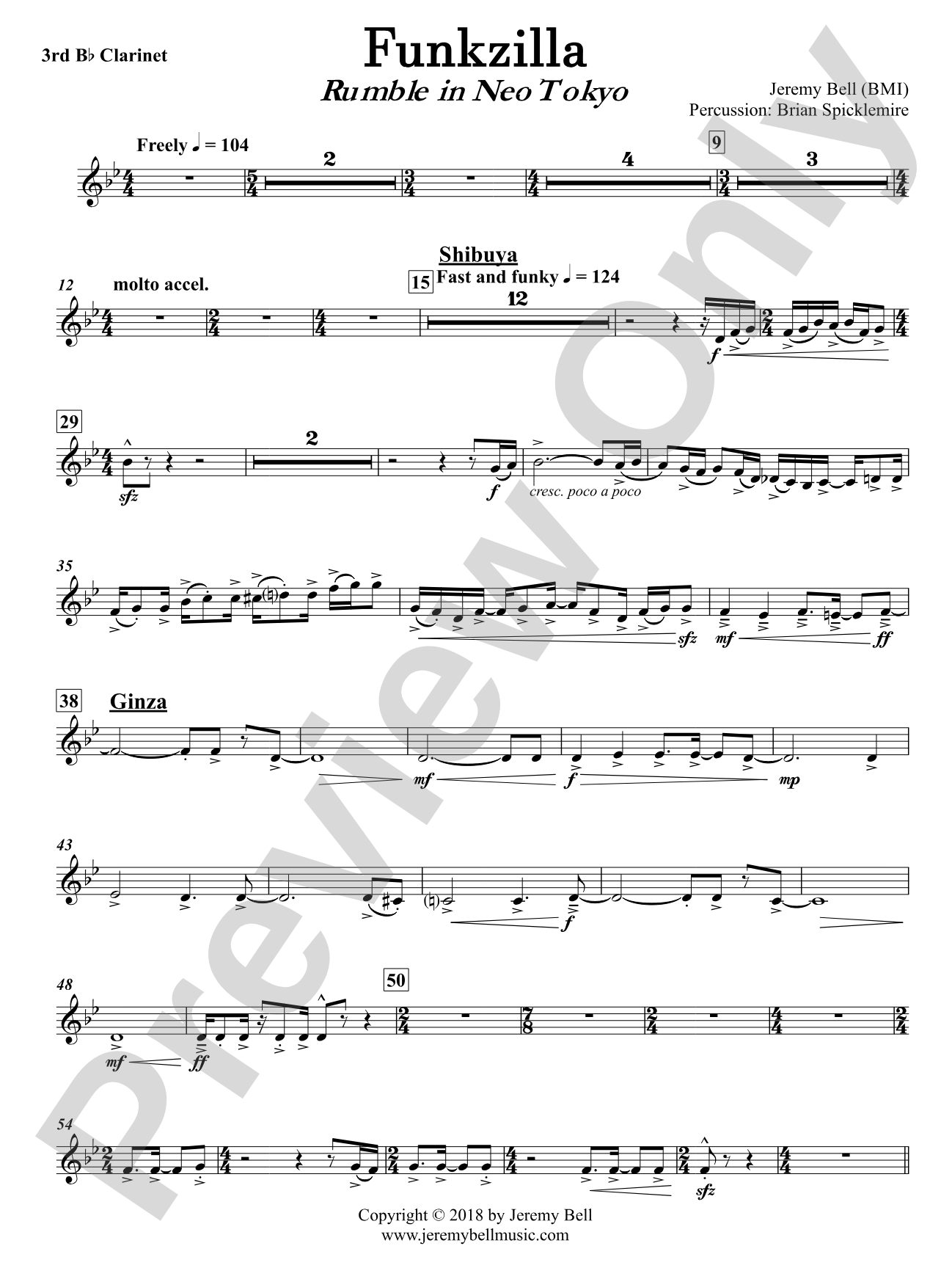 Funkzilla: Rumble in Neo Tokyo: 3rd B-flat Clarinet