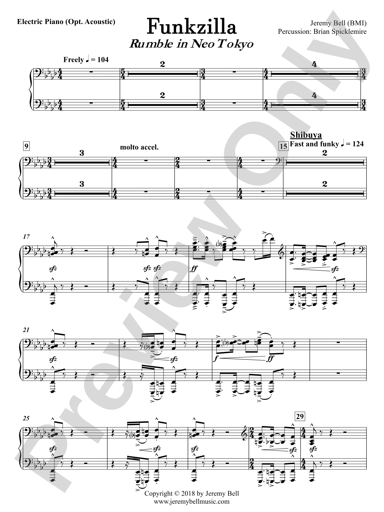 Funkzilla: Rumble in Neo Tokyo: Electric Piano (Opt. Acoustic)