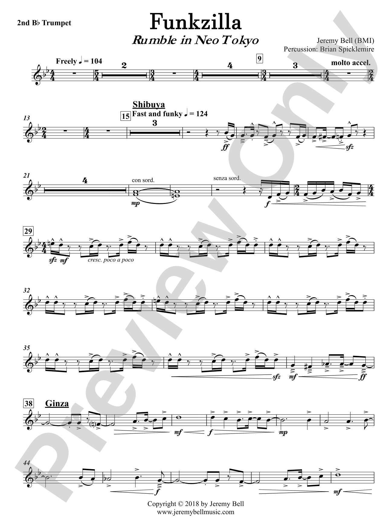 Funkzilla: Rumble in Neo Tokyo: 2nd B-flat Trumpet