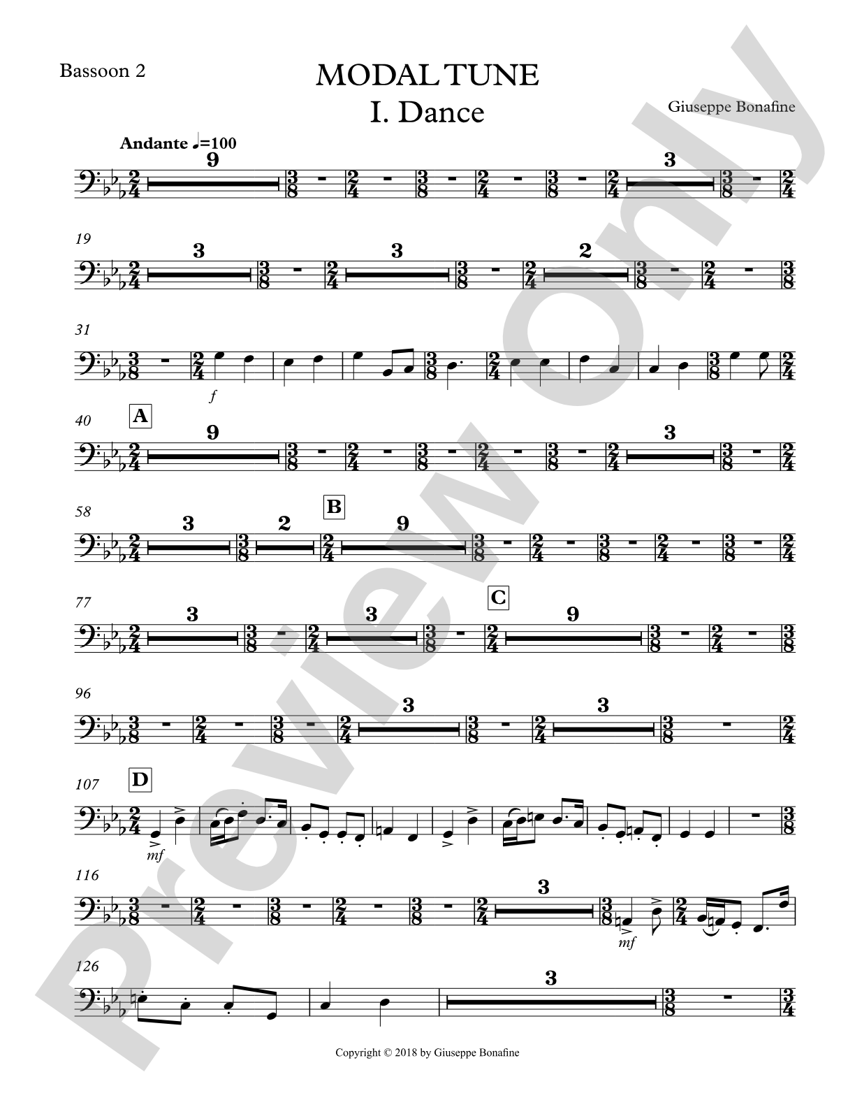 Modal Tune: 2nd Bassoon