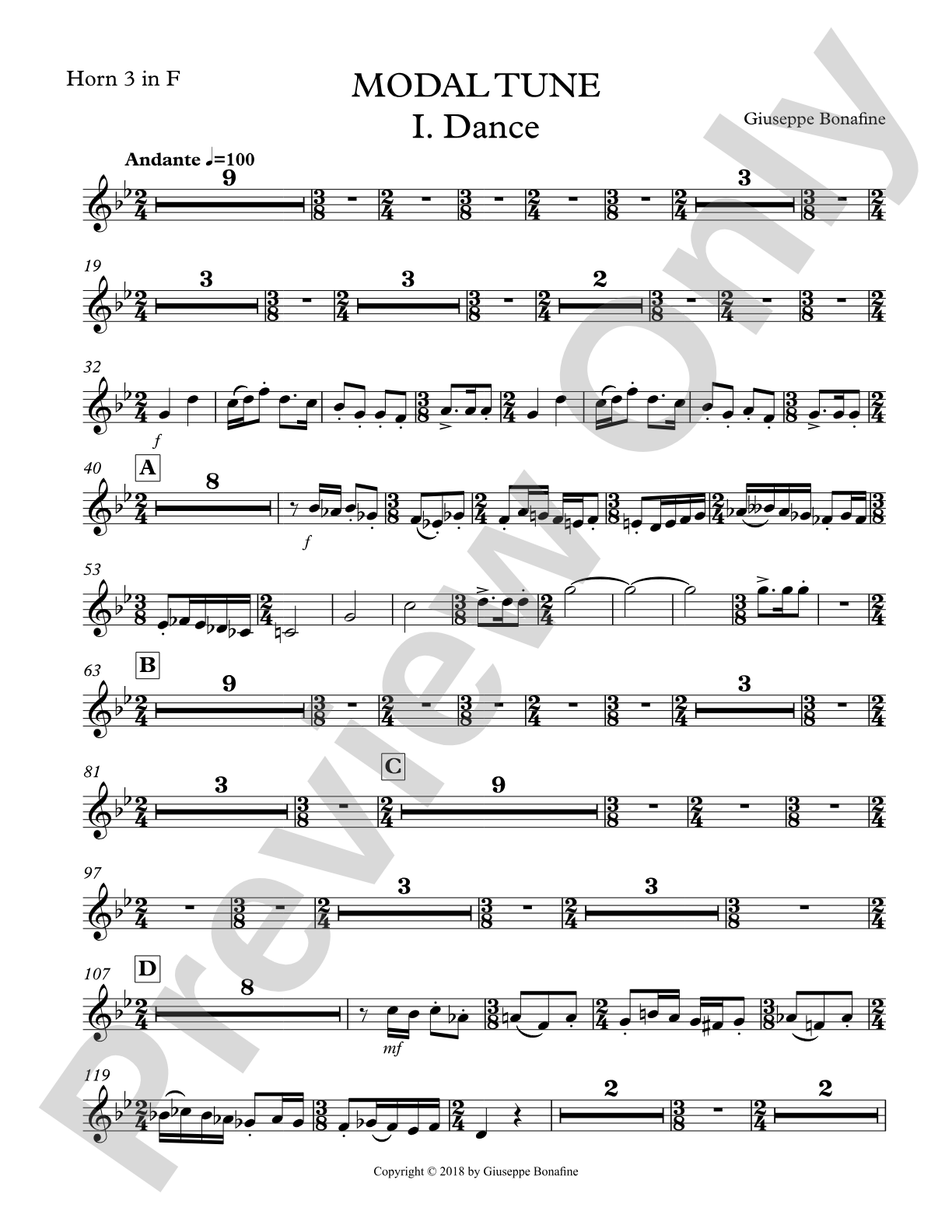Modal Tune: 3rd Horn in F