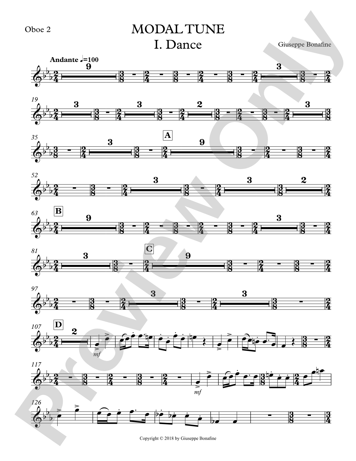 Modal Tune: 2nd Oboe