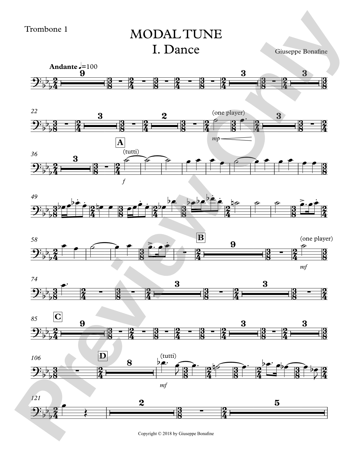 Modal Tune: 1st Trombone