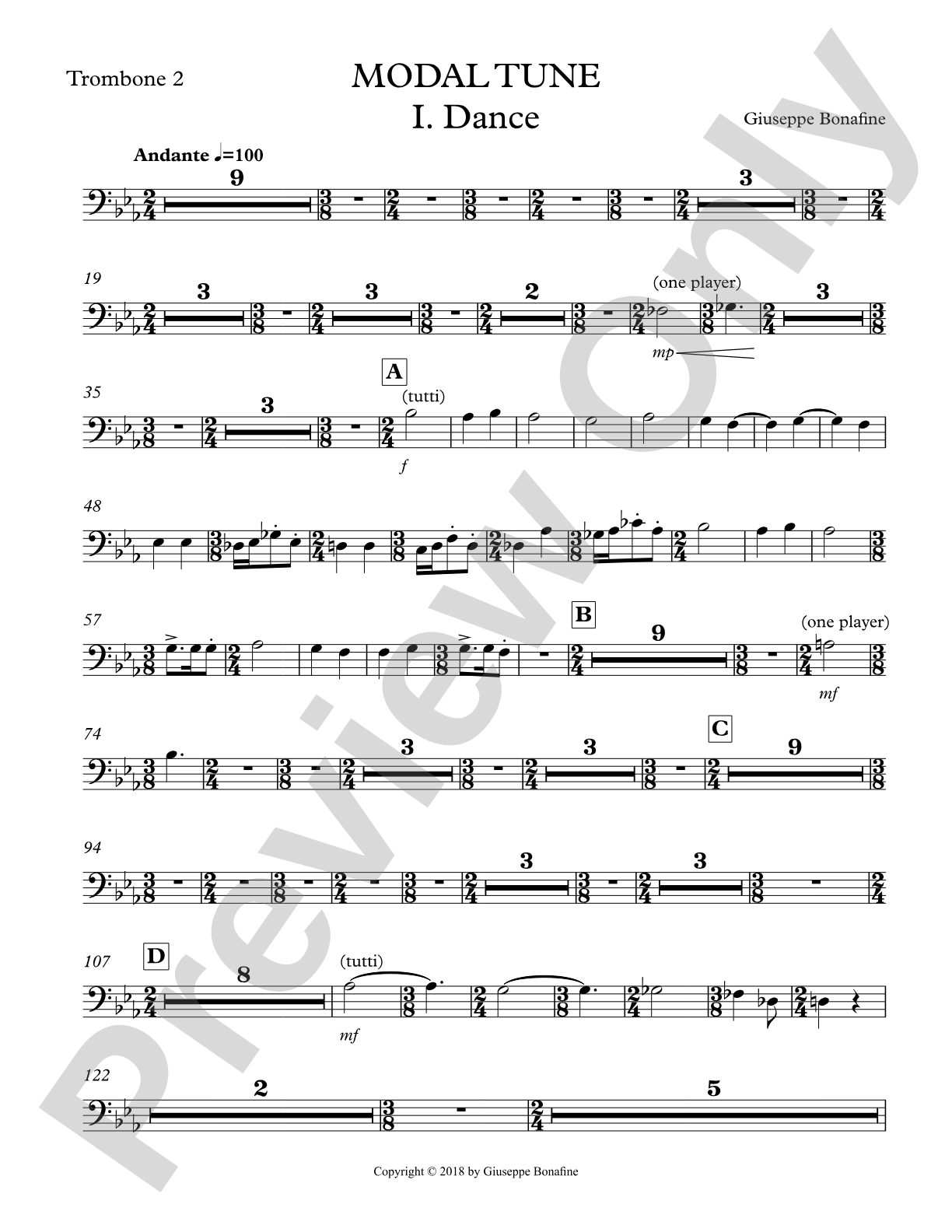 Modal Tune: 2nd Trombone