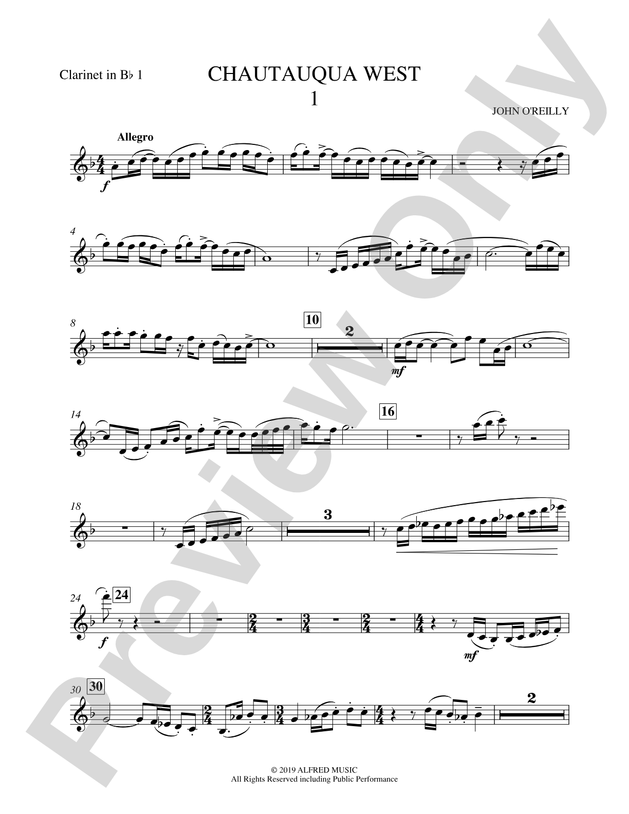 Chautauqua West: 1st B-flat Clarinet
