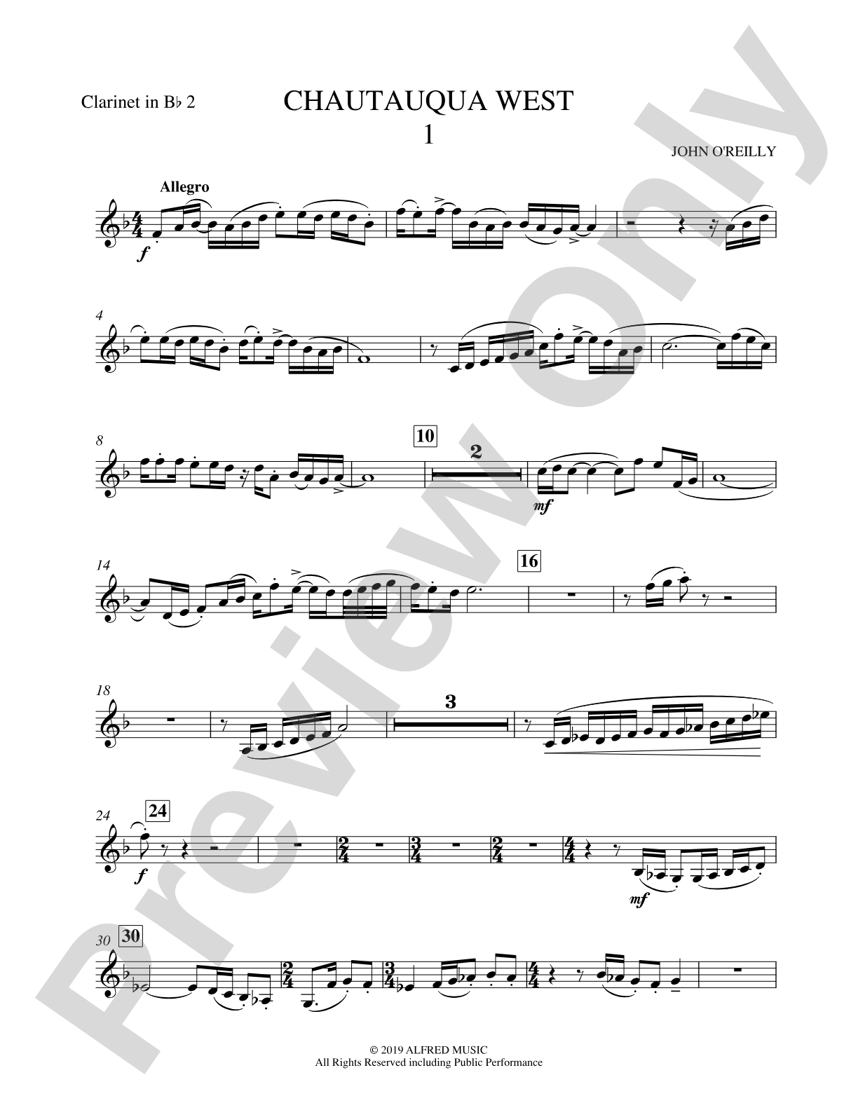 Chautauqua West: 2nd B-flat Clarinet