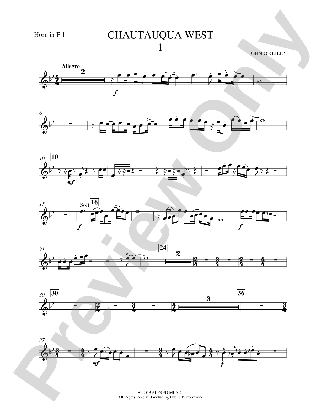 Chautauqua West: 1st Horn in F