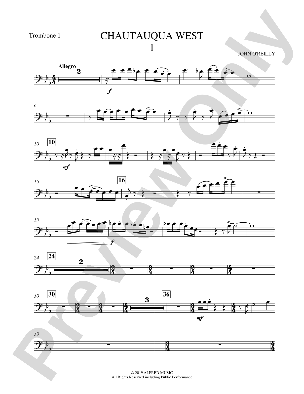 Chautauqua West: 1st Trombone