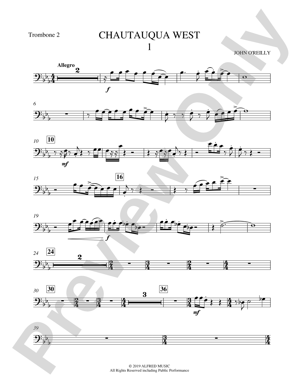 Chautauqua West: 2nd Trombone
