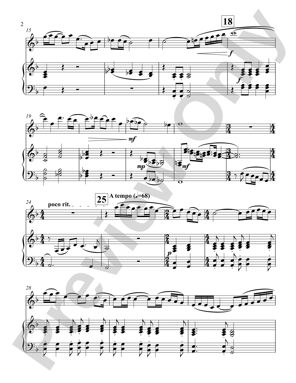 Concertino for Oboe: Piano Accompaniment