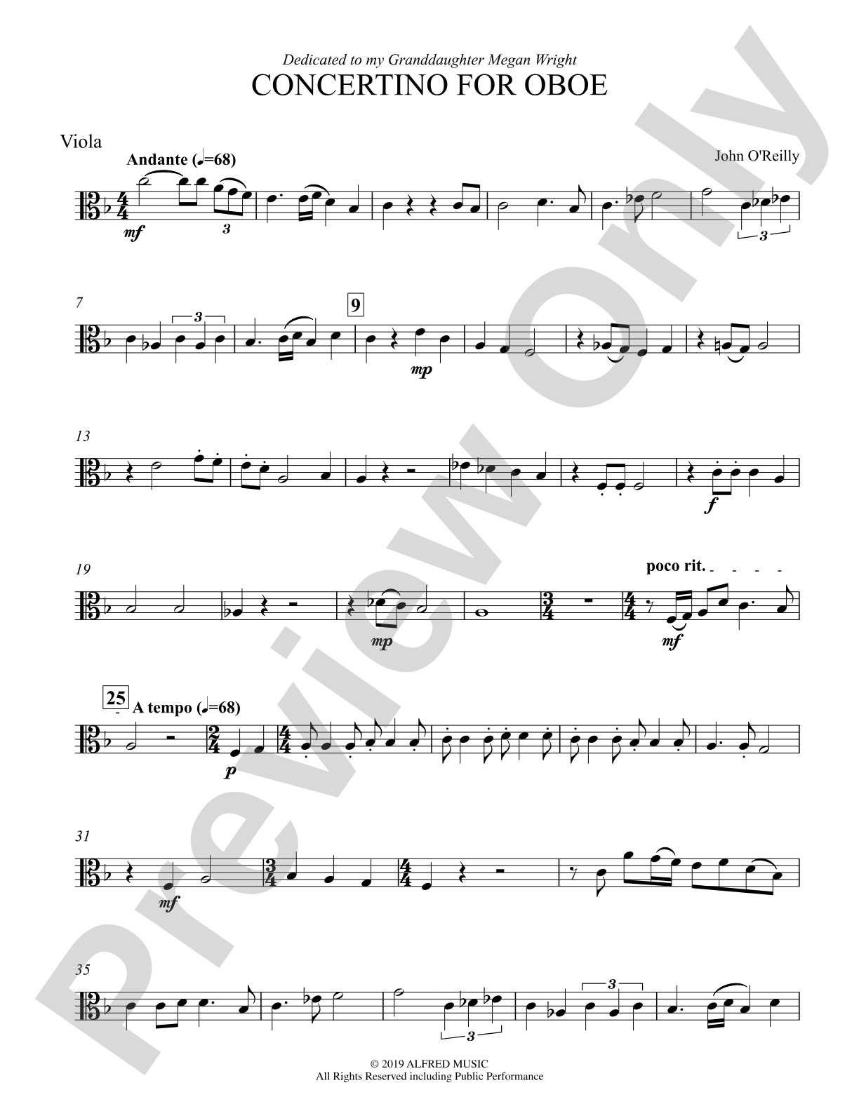 Concertino for Oboe: Viola