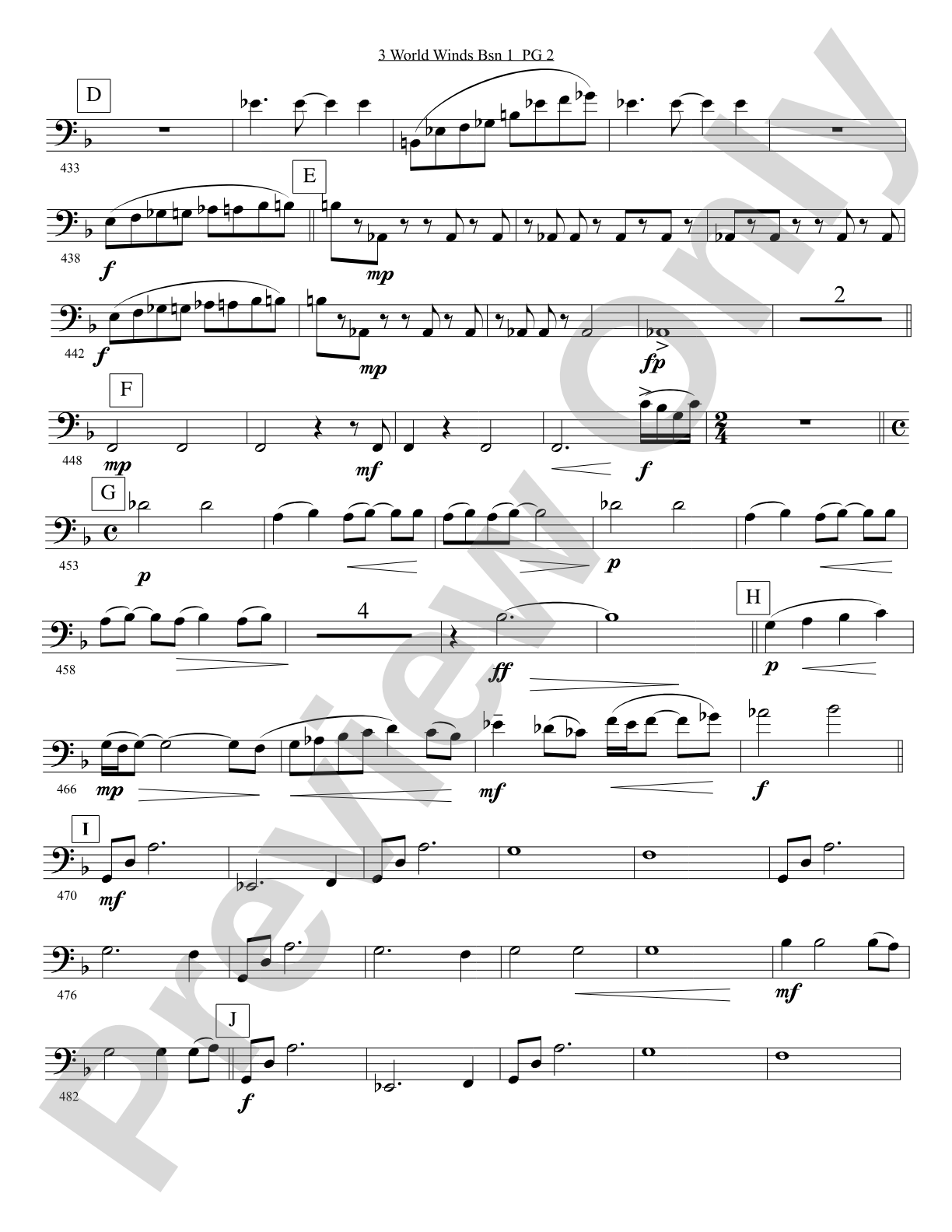 Three World Winds: 1st Bassoon