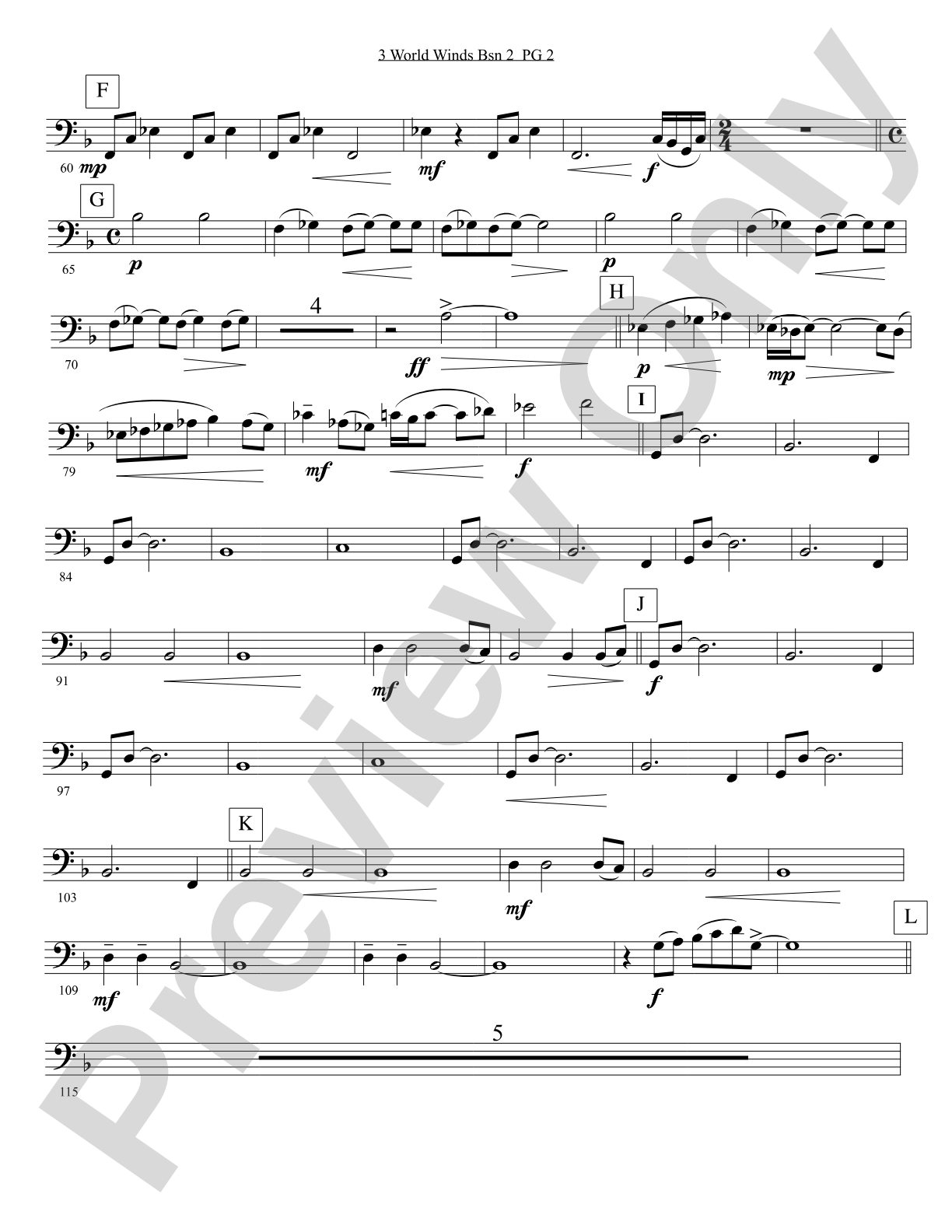 Three World Winds: 2nd Bassoon