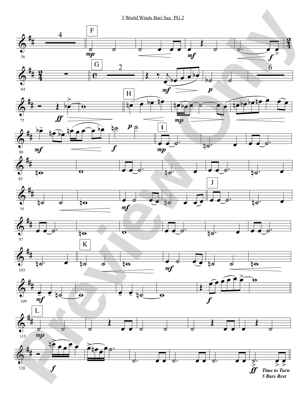 Three World Winds: E-flat Baritone Saxophone