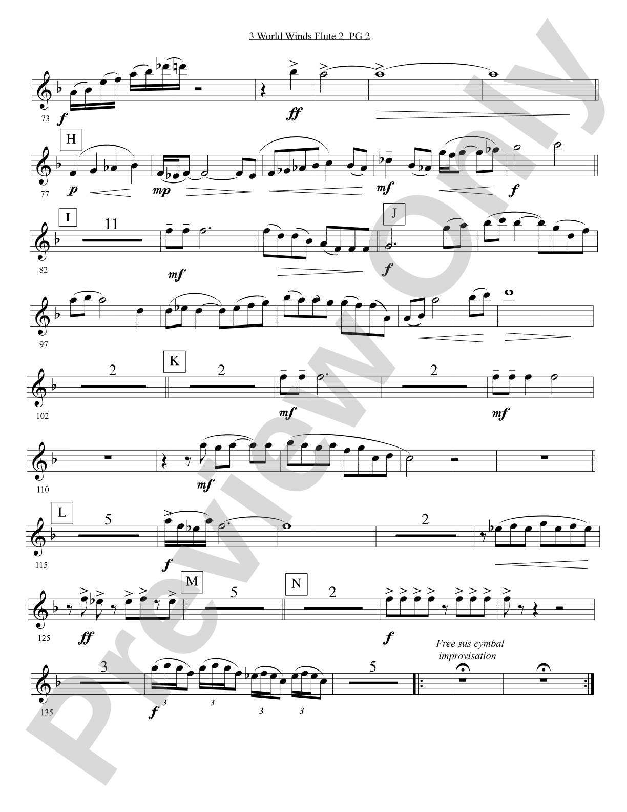 Three World Winds: 2nd Flute