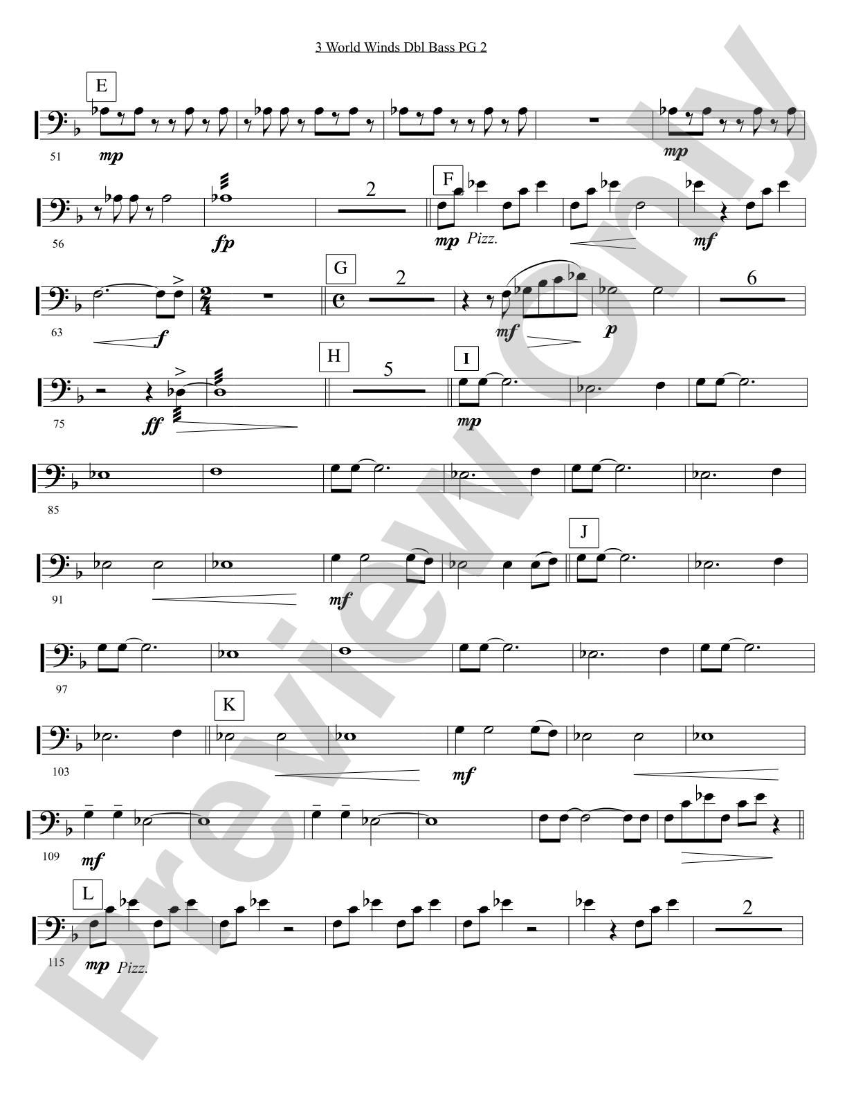 Three World Winds: String Bass