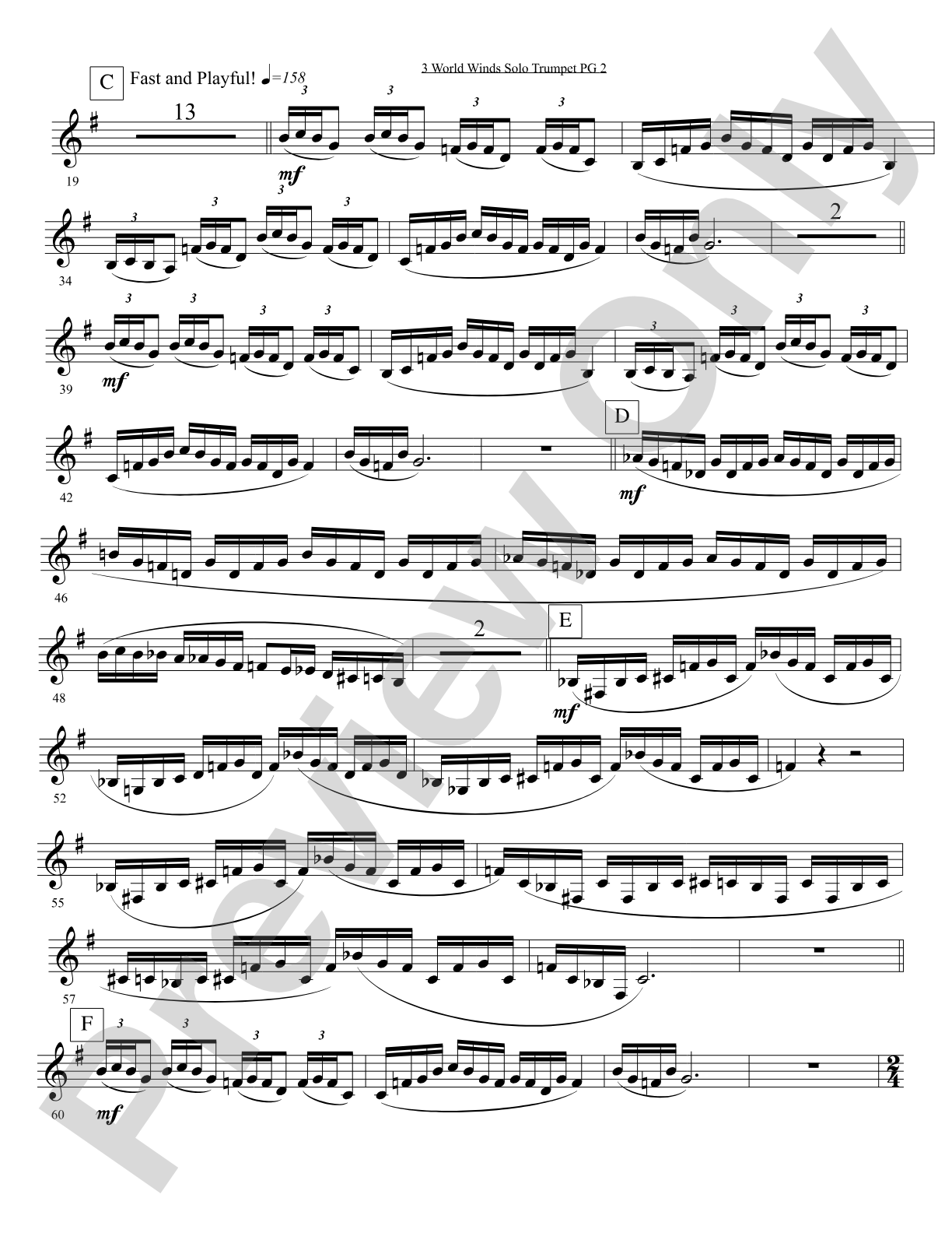 Three World Winds: Solo Trumpet / Piccolo Trumpet / Flugel