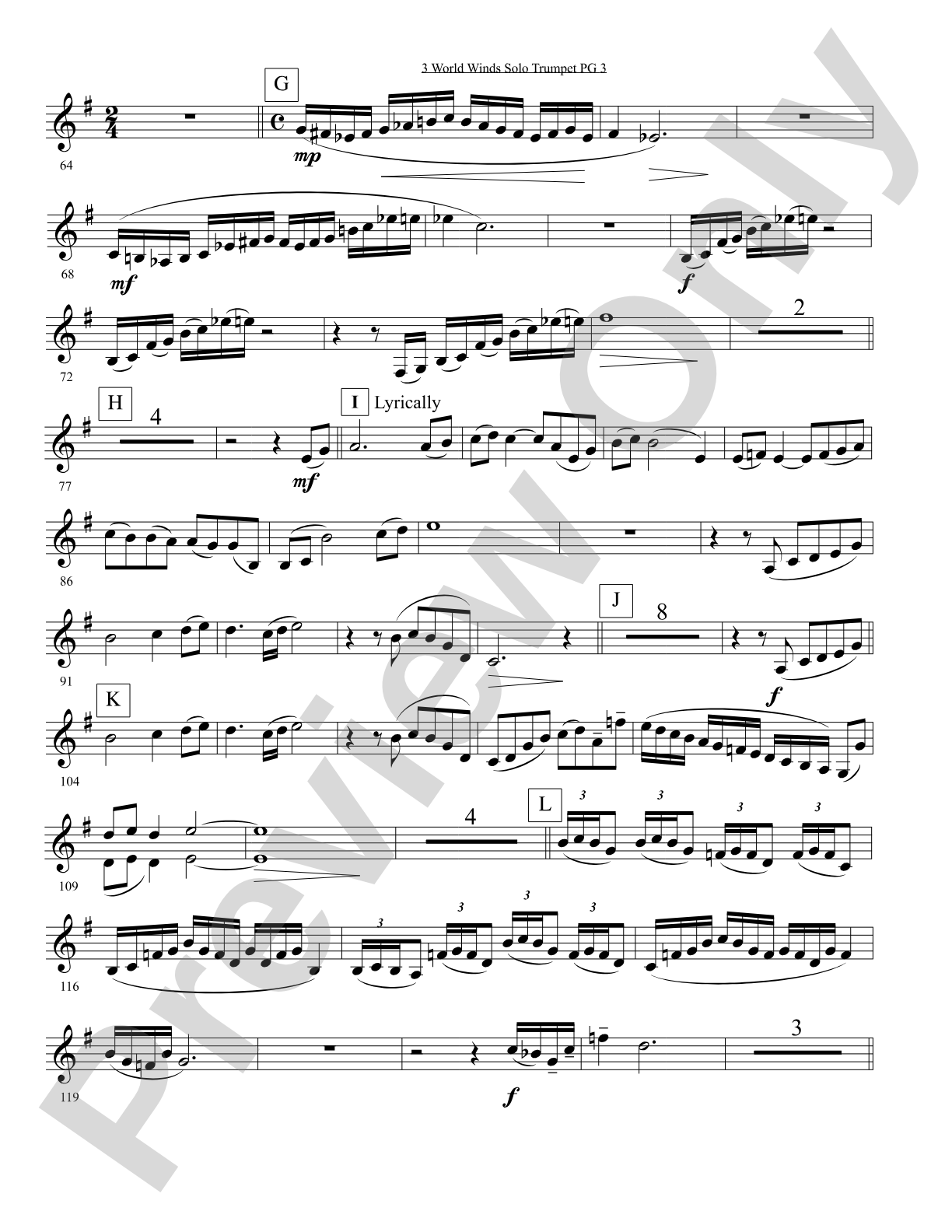 Three World Winds: Solo Trumpet / Piccolo Trumpet / Flugel