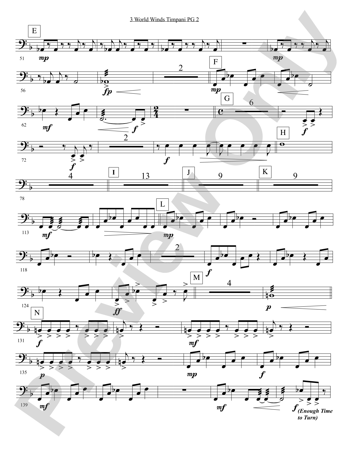 Three World Winds: Timpani