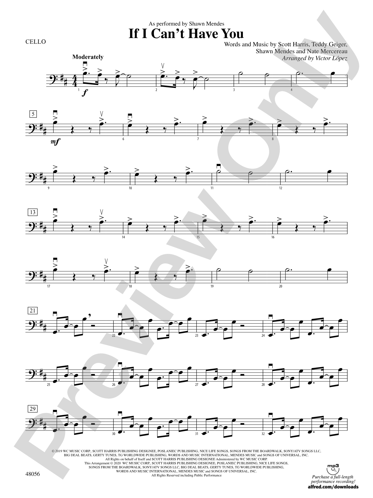 If I Can't Have You: Cello