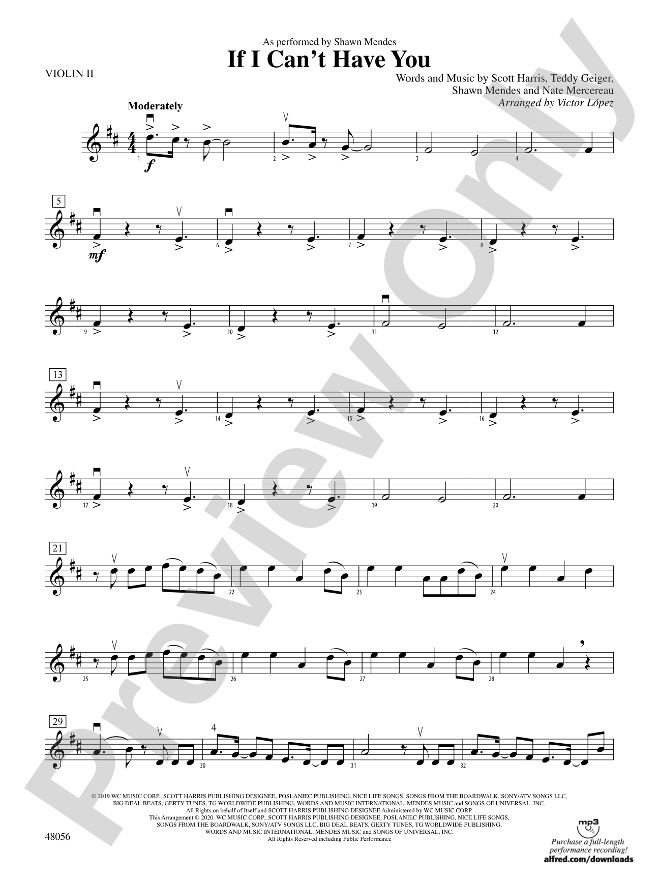 If I Can't Have You: 2nd Violin
