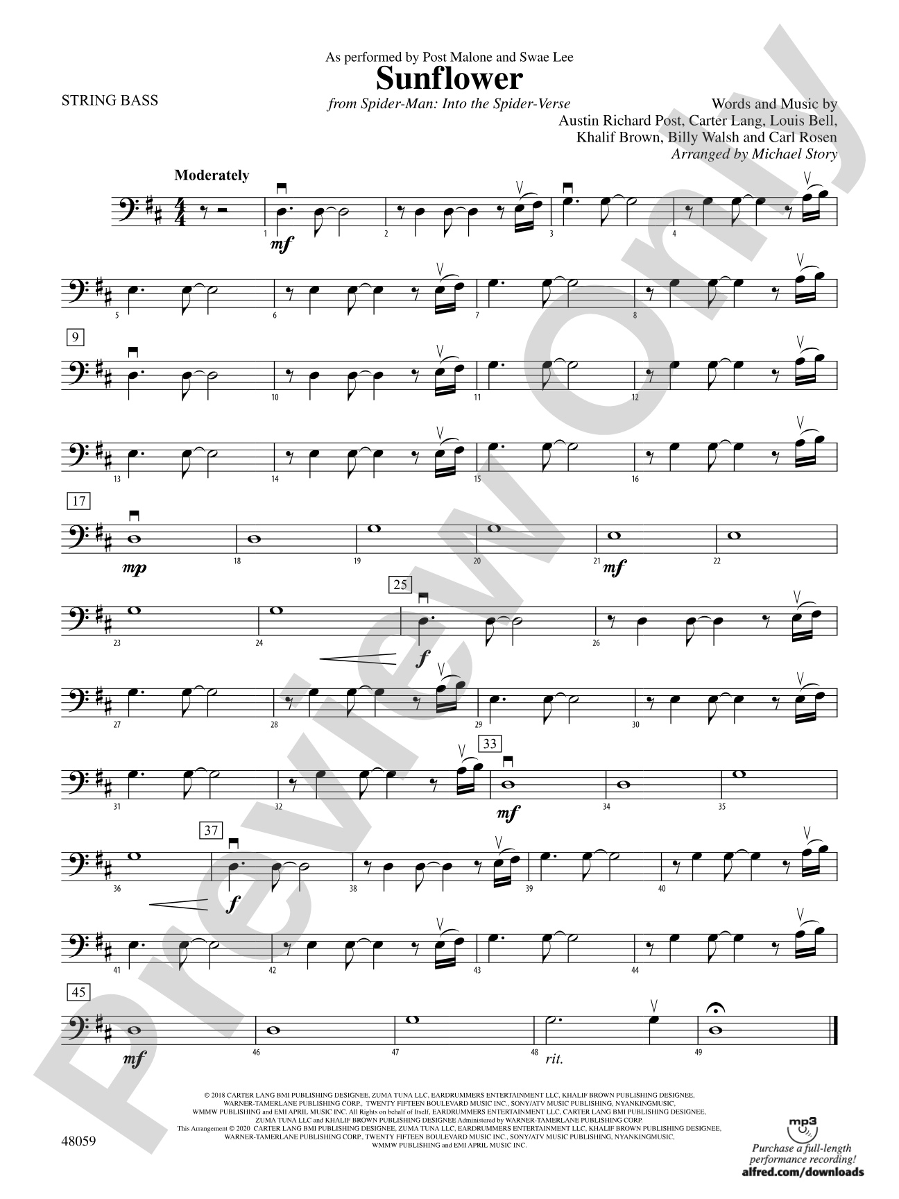 Sunflower: String Bass