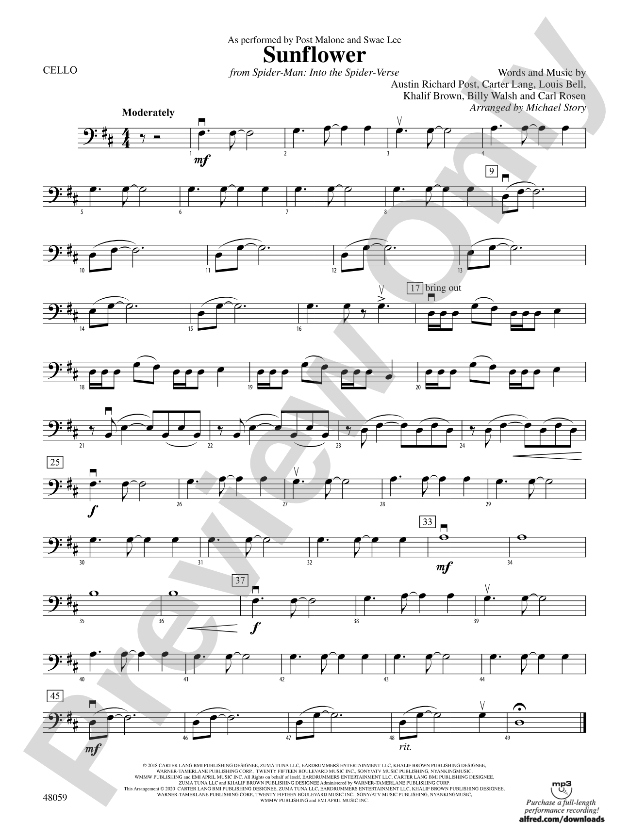 Sunflower: Cello