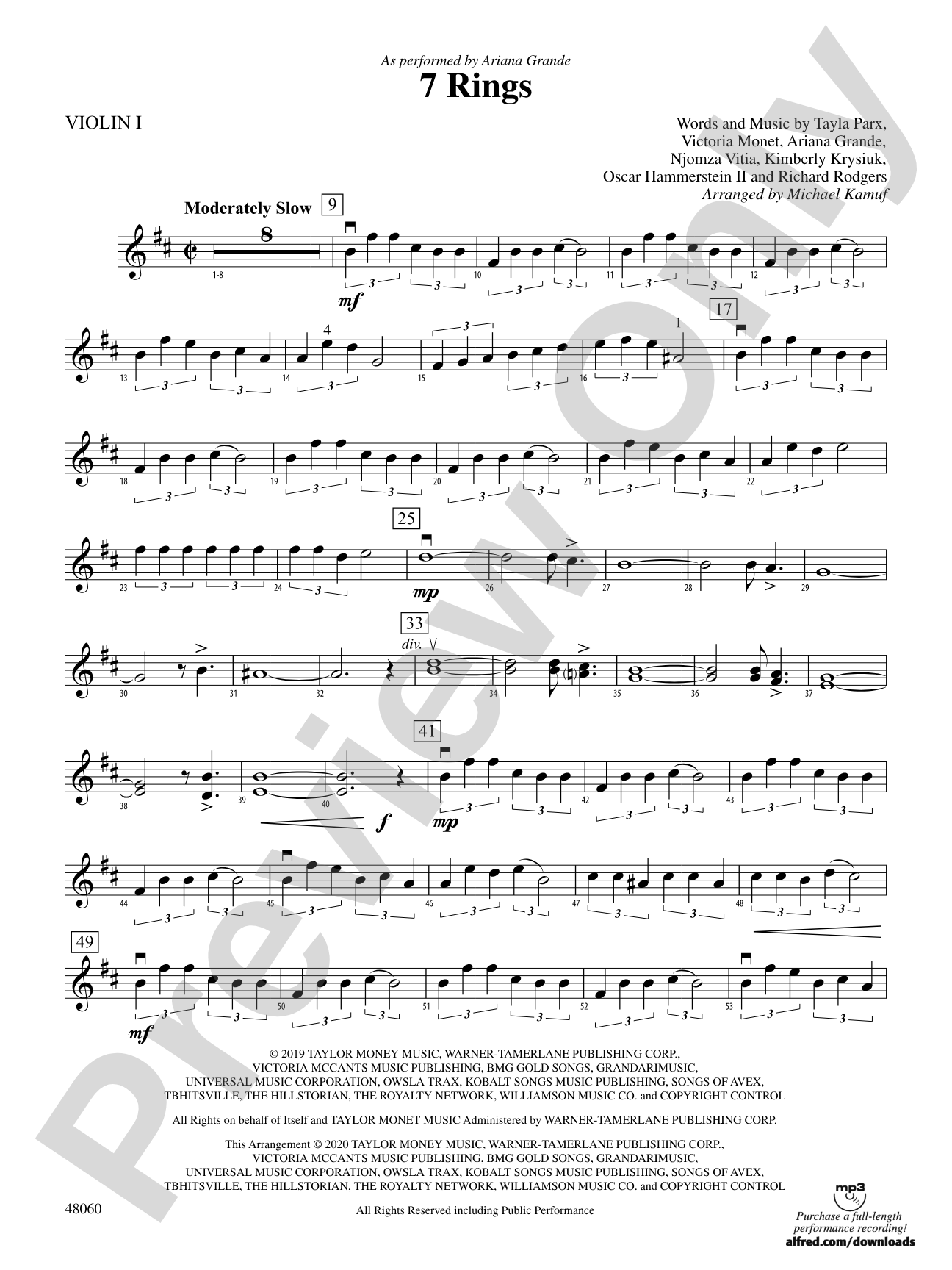 7 Rings: 1st Violin