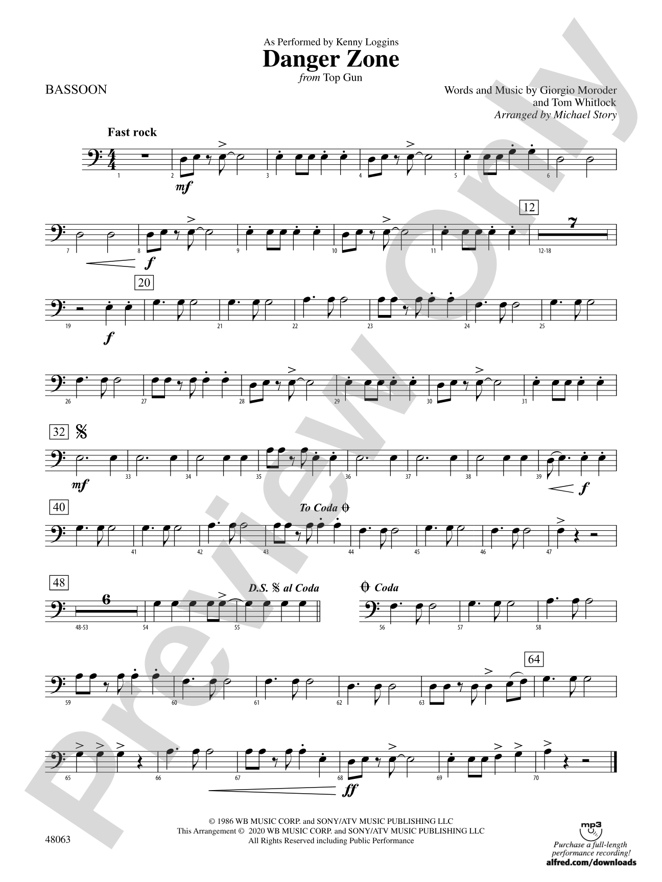 Danger Zone from <i>Top Gun</i>: Bassoon
