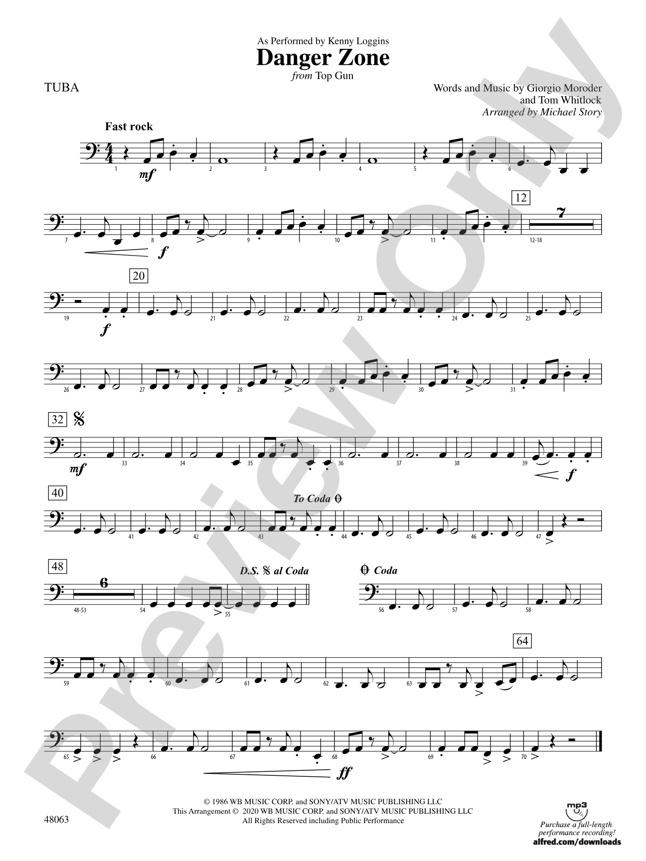 Danger Zone from <i>Top Gun</i>: Tuba