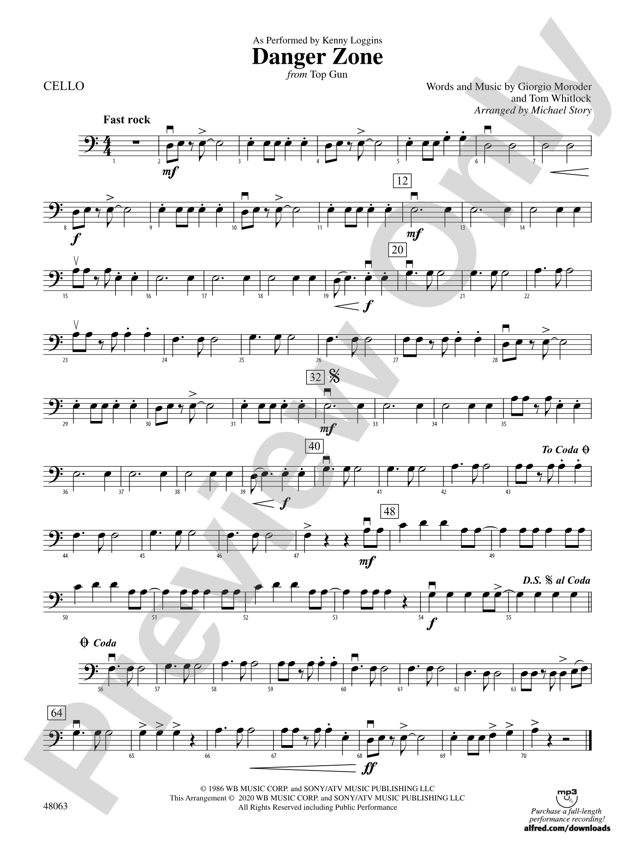 Danger Zone from <i>Top Gun</i>: Cello