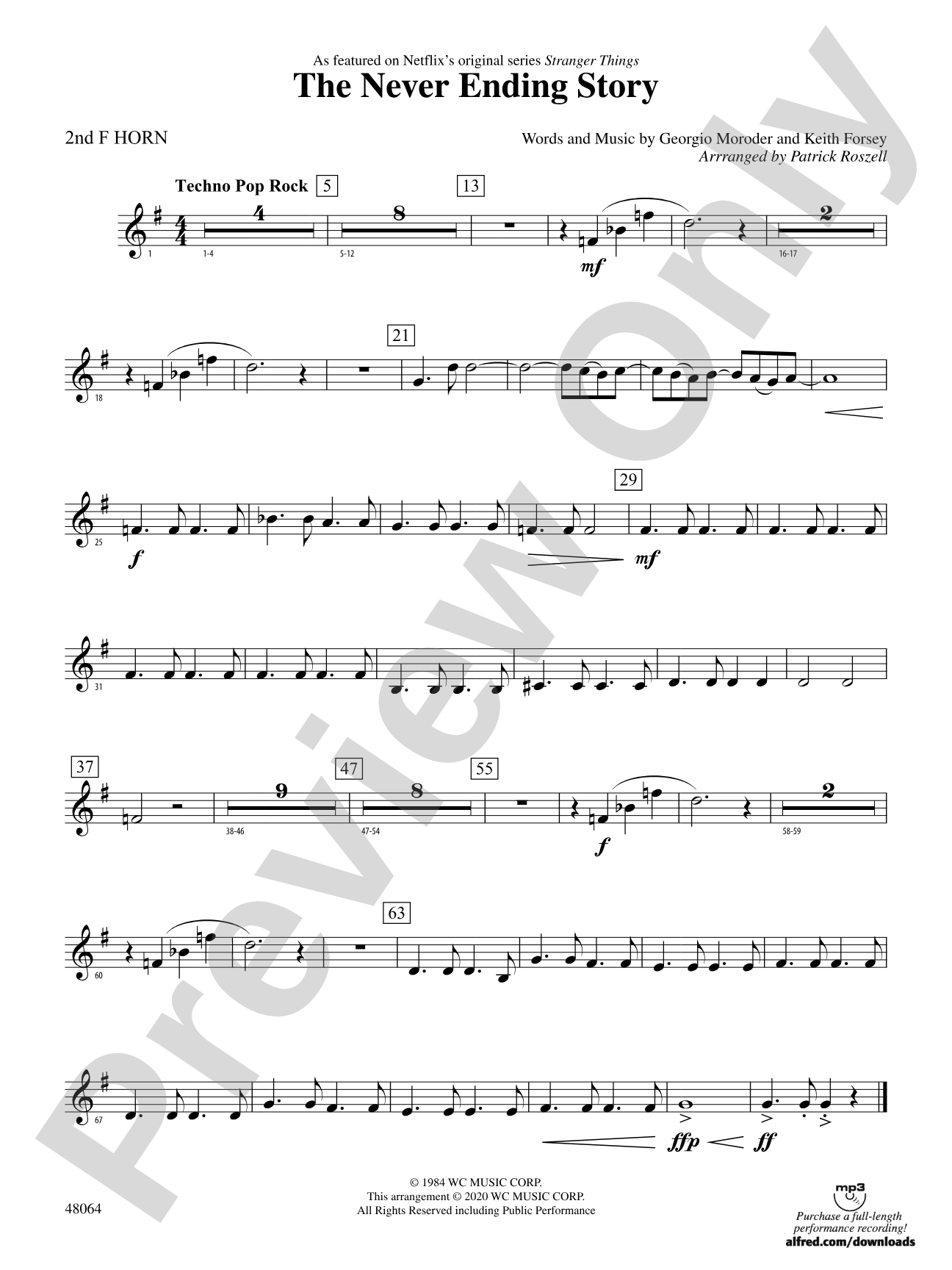 The Never Ending Story: 2nd F Horn