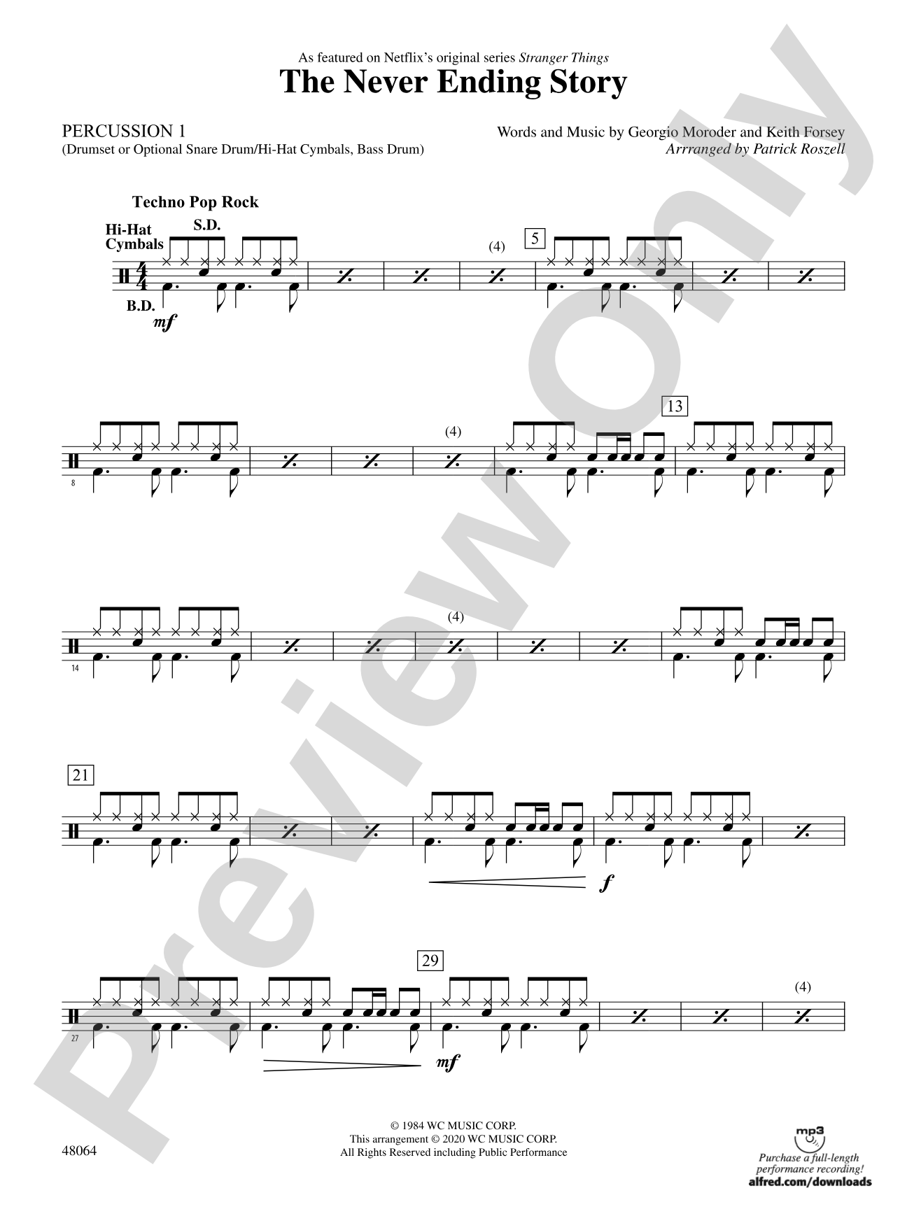 The Never Ending Story: 1st Percussion
