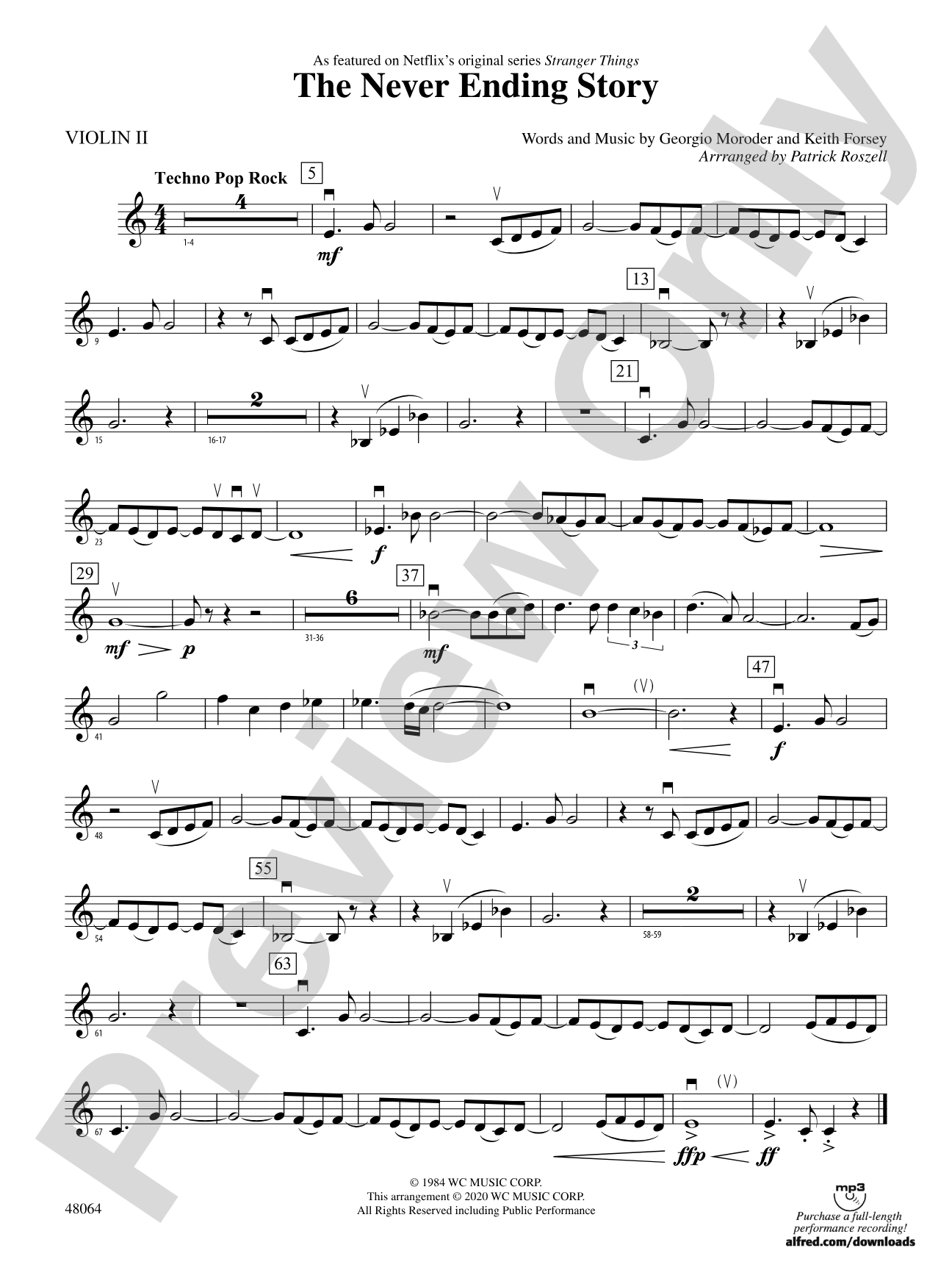 The Never Ending Story: 2nd Violin