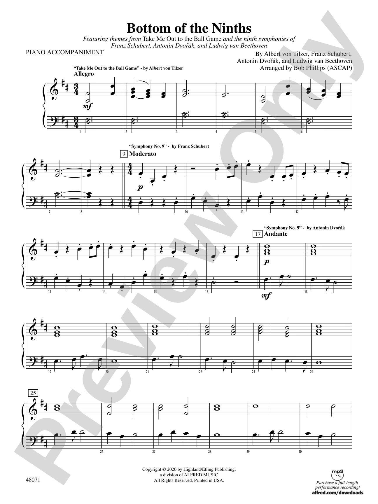 Bottom of the Ninths: Piano Accompaniment