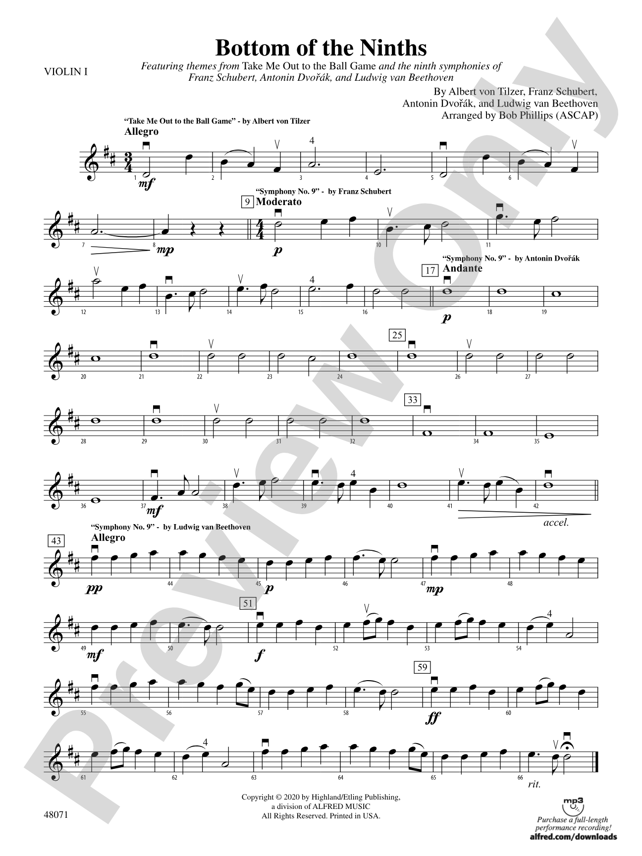 Bottom of the Ninths: 1st Violin